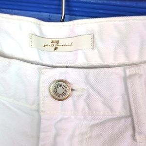 7 For All Mankind white denim jeans size 30 classic straight cut